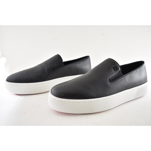 Christian Louboutin Men Boatissimo Flat Black Leather Slip On Sneakers 44.5 11.5 - Picture 16 of 16